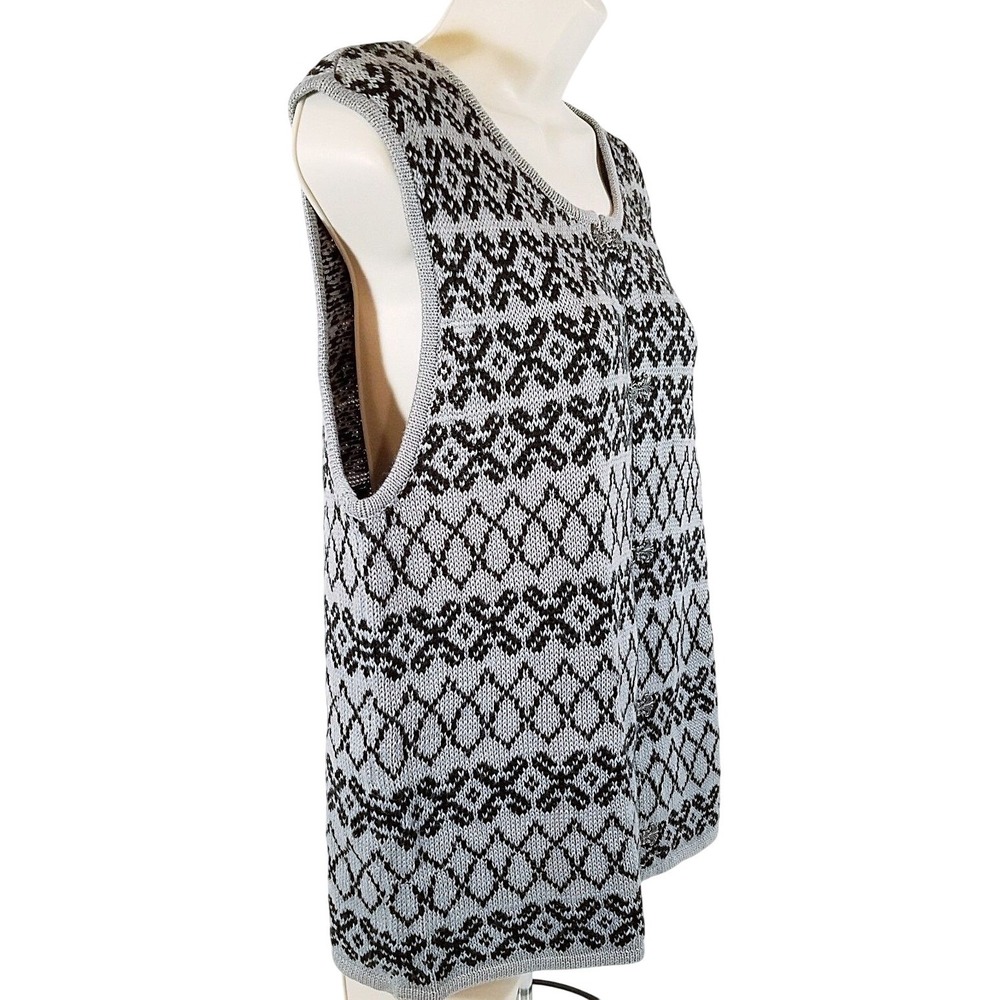 Bridgetown Hipster Whimsigoth Womens Vest MEDIUM Black Gray Australia Grunge - Picture 2 of 8